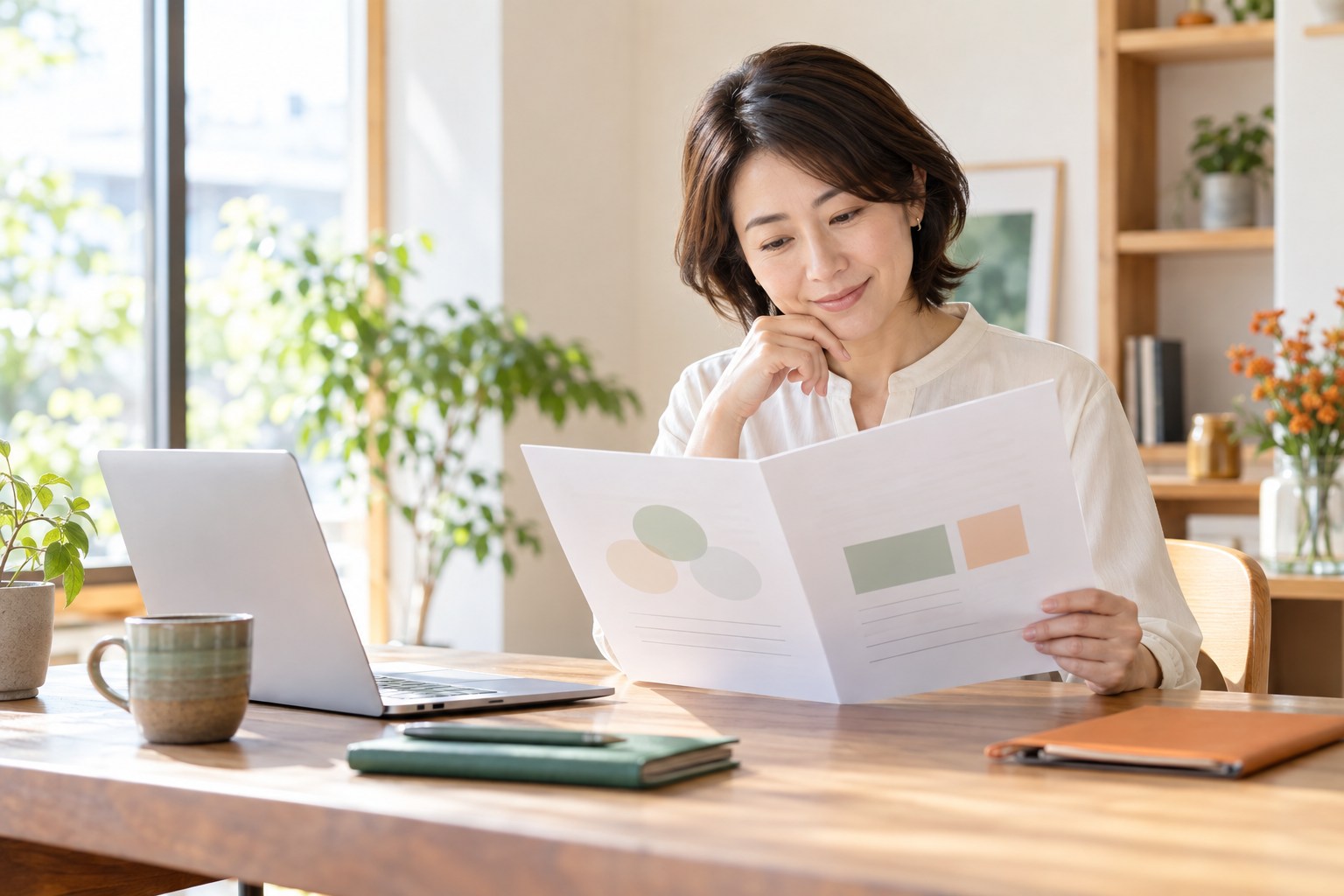 提案書に目を通す事業者のイメージ